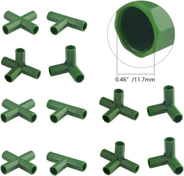 20 stk. Heavy Duty Havearbejde Rammeforbindelser til Drivhus og Planter 11mm