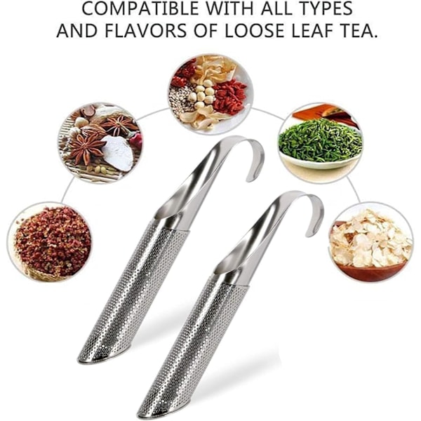 2 st rostfria teinfuser, tesilar för löst te, rostfria tesilar för löst te, teinfuser för lösa teblad