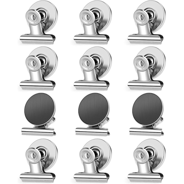 12pack Fridge Magnets Refrigerator Magnets Magnetic Clips Heavy Duty Detailed List Display Paper Fasteners on Home& Office& Teaching