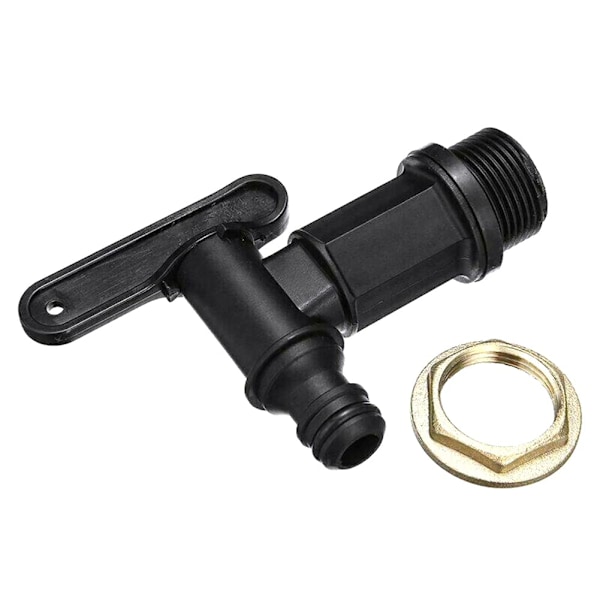 Plastkran för 1000L Tank, IBC Vattentank Adapter, Trädgårdsslang Kranadapter, för Regnvattenuppsamlare och Bränsletank (Koppar)