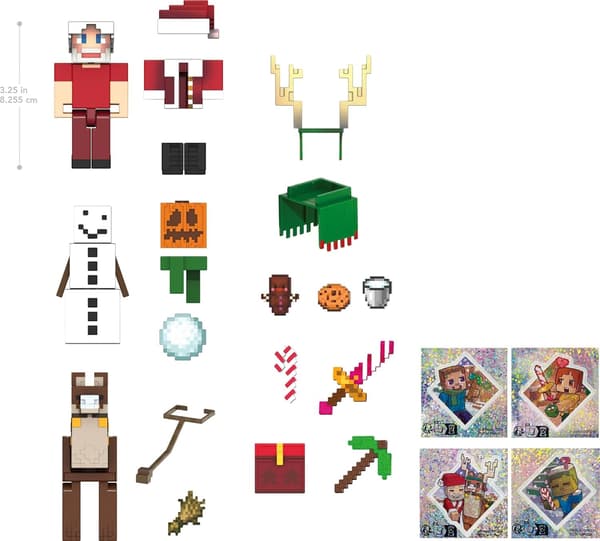 Minecraft-joulukalenterihahmot 2025 monivärinen multicolor Multifärg