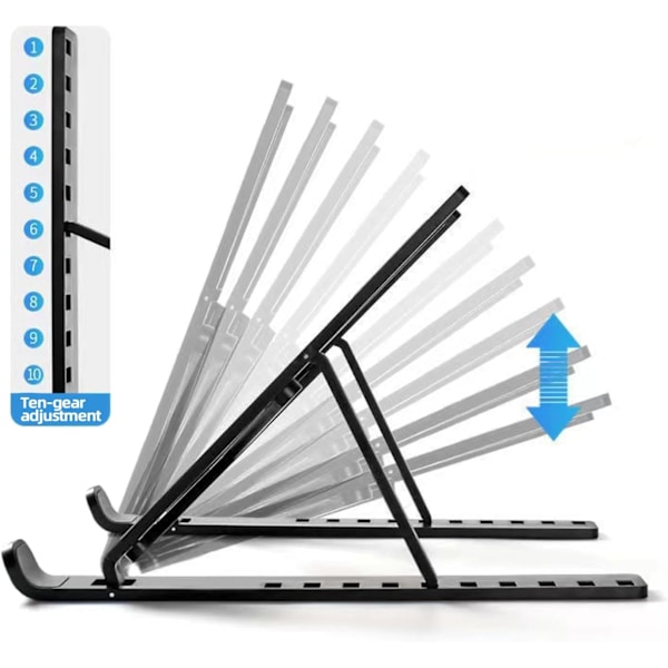 Bærbar computer stand, justerbar bærbar computer stand, letvægts foldbar stand