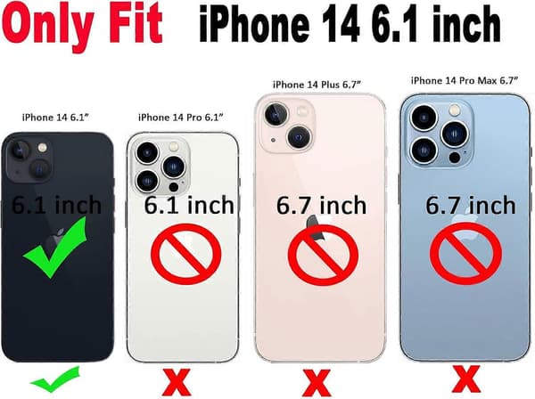 1 st iPhone 14 mobilskal böjd kant våg sött skyddsfodral