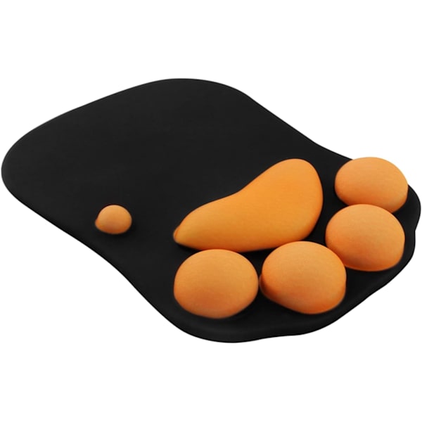 Kat Musemåtte med Håndledsstøtte Black orange