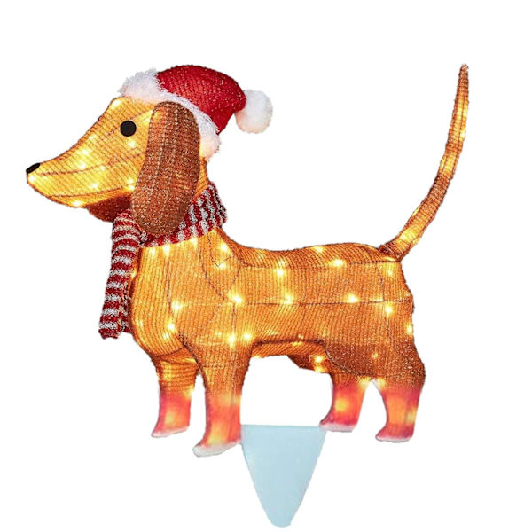 2023 Jule LED-hagelys, 2D akryl med lysperler juletrepynt hengende ornament ferie hjemmedekorasjon Smal Xmas-dekor 1