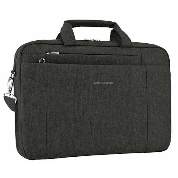 Laptopväska 15 tum Notebookväska Portfölj Väska för surfplatta Axelväska Vattentät Portfölj Bussiness Laptopväska för kvinnor och män Grå grey