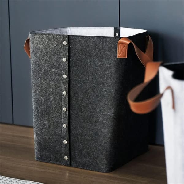 Filtopbevaringskurv med åbne knapper Dark Gray