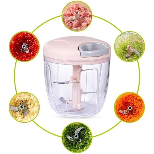 900 ml grönsaksskärare multifunktionell höghastighets frukt twist strimlare manuell köttkvarn vitlöksskärare kök enkel, grön