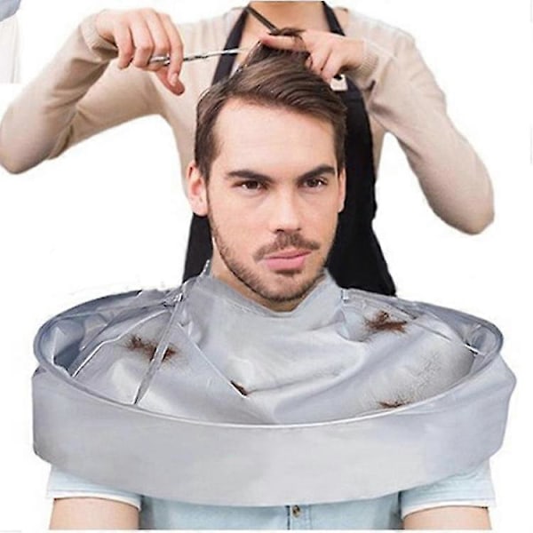 Hårklippingskapper for voksne, paraplydesign, barberkapper (1 stk, grå)