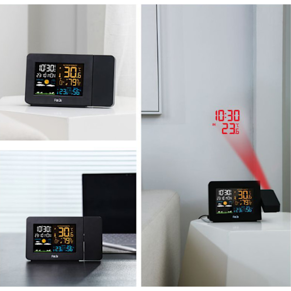 Trådløs termometer hygrometer værstasjon med sensor