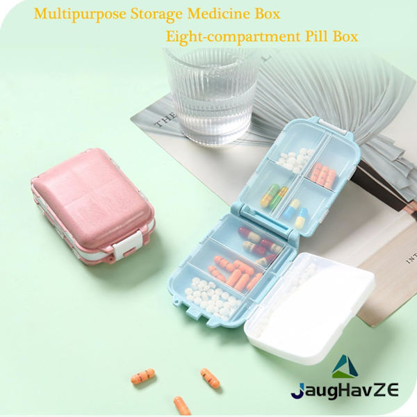 Veckovis pillerbox 7 dagar liten pillerfodral arrangör förseglad bärbar medicindispenser pillerboxar resor