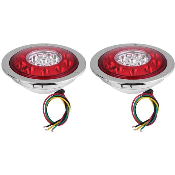 12V-24V Par 43 Tommer 19 LED Krom Ring Bakbremselys for Lastebiler Campingvogner YYV
