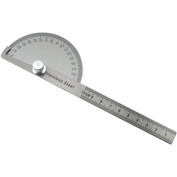 Vinkelmåler i rustfritt stål 180 grader Protractor Arm Rotasjonsmåler 10cm