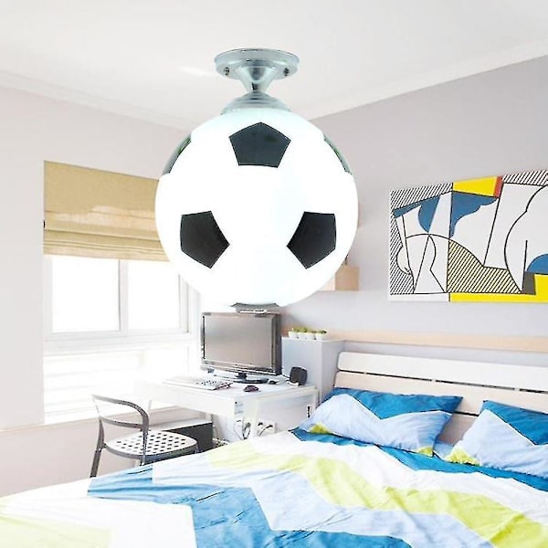 20cm Fodbold Loftlampe - LED Loftlampe til Indendørs Bar, Børneværelse, Soveværelse black