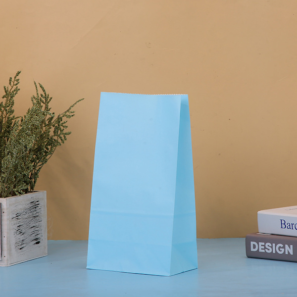 Blå Papir Festtasker (25cm x 13cm) 12 stk. - Perfekt til Fester og Begivenheder Blue