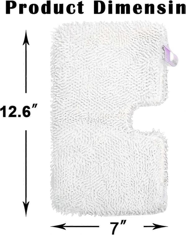 6 stk. mikrofiber H2O dampmoppeputer, gjenbrukbare vaskbare erstatningskluter