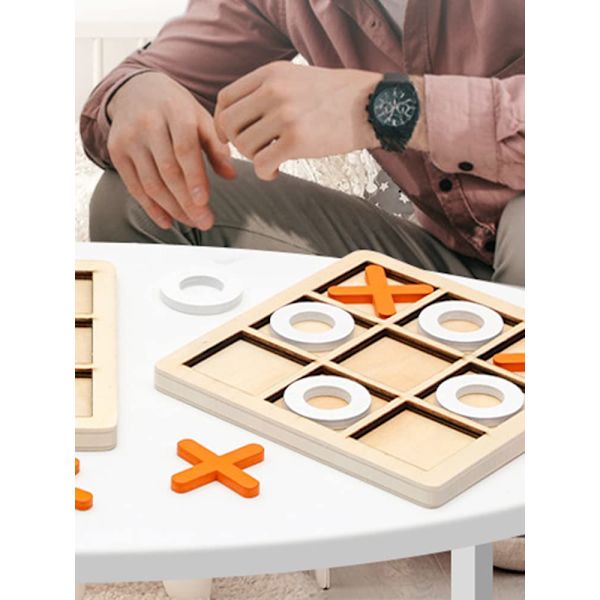 Blokker Treg Brett Spill Mini Bordplate Rustikk Treg Kaffebord Spill Gigant Kryss og Tverr Konkurransedyktige Gaver
