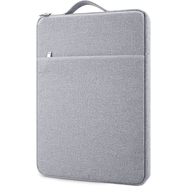 13-tommers bærbar PC-hylse vanntett myk koffertveskedeksel for MacBook Air 13 M2 M1 A2681 A2337 A2179(2018-2022)/MacBook Pro 13 M2 M1 A2338 grå