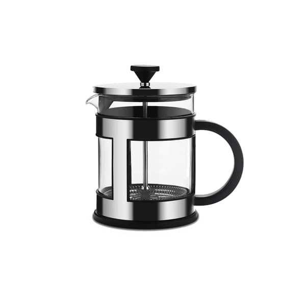 Press kaffemaskin, filterkaffebryggare, värmetålig karaff, kaffe- och tekannor