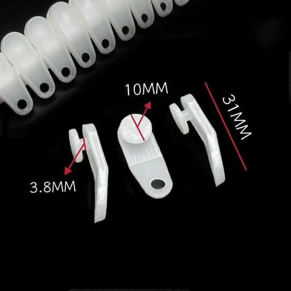 100 Stykker Traverse Stang Glidere Gardin Erstatning Plast Snap