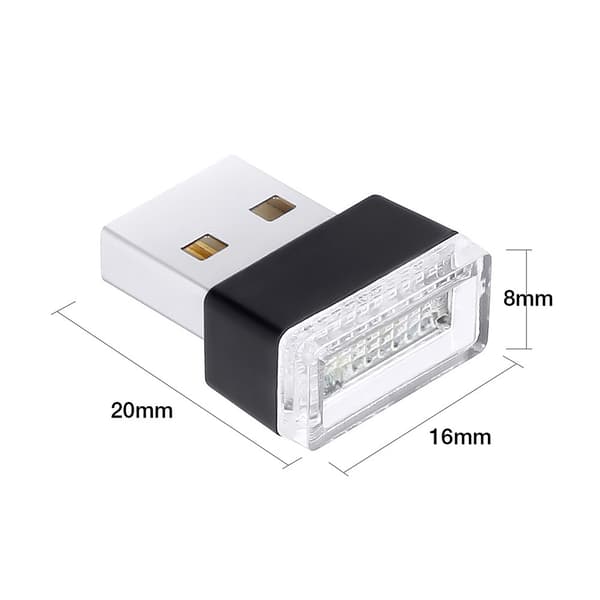 USB LED-bilinteriør-atmosfærelys, 7 stk. Plug-in 5V Universal Mini LED USB-lys til bilinteriør-bagagerum.