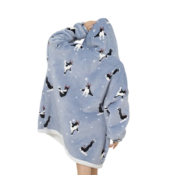 Oversized teppe-hettegenser - Sherpa fleece bærbart teppe for unisex voksne kvinner menn, fluffy gigantisk komfortabel hettegenser puppy