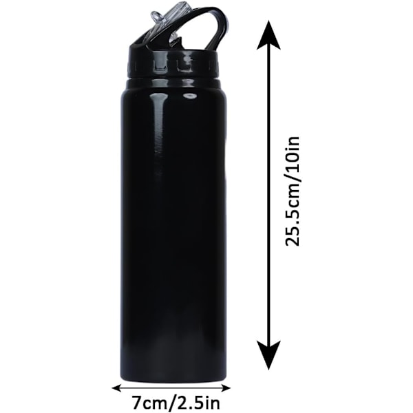 Sportvattenflaska med sugrör 750ml – Läckagesäker, hållbar, återanvändbar, spillfri vattenflaska för barn, pojkar & flickor – Modern korkdesign, dryckesflaska