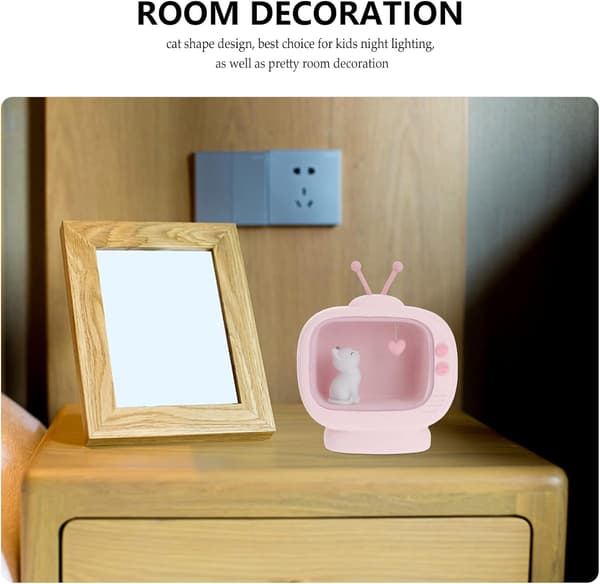 1 stk. dekorativ bordlampe kattenattlys