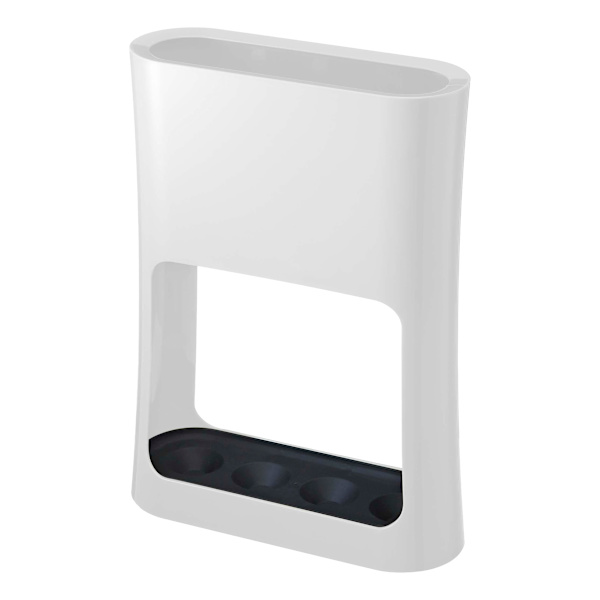 Paraplyholder Paraplyholder med vannsamleoppsamlingsbrett for sammenleggbare paraplyer Minimalistisk ABS-harpiks Stål Hvit L 20,8 x B 7,6 x H 28 cm White