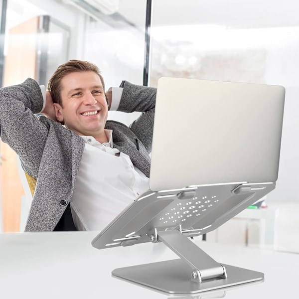 Laptopstativ för skrivbord Längdjusterbar Kylning Laptop Riser Fackhållare Hiss Fällbar Bärbar Universell Kompatibel max 17