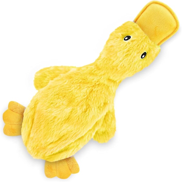 Pet Supplies Crinkle Dog Toy  Cute No Stuffing Duck with Soft Squeaker, Fun for Indoor  Plush No Mess Chew and Play, Large, Yellow