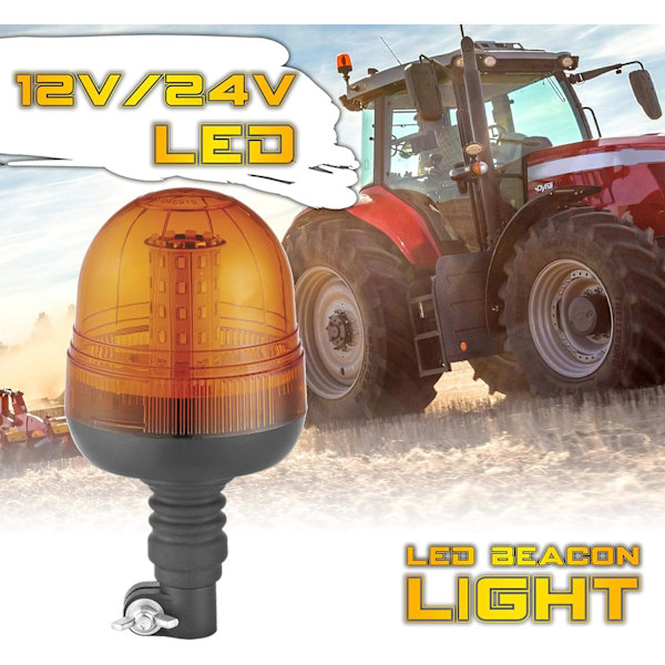 LED Rundumleuchte Orange Med Magnetfod, Blinklys