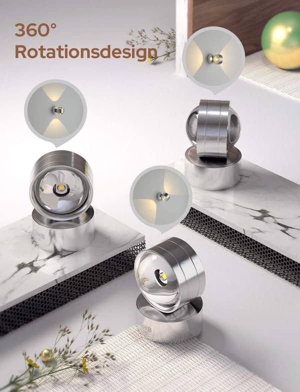 6W LED vegglampe halv globe varm hvit vegglampe
