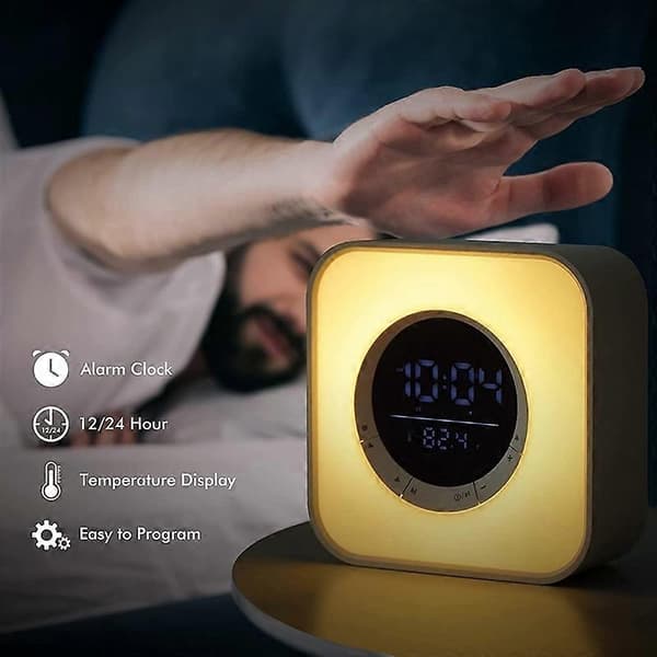 P10 LED Atmosfærelys Bluetooth Høyttaler med Alarm Termometer Funksjon