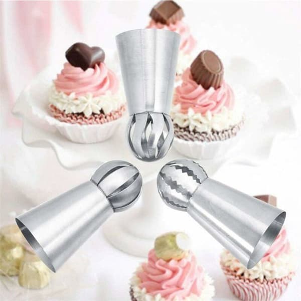 Stk. 304 Rustfrit Stål Kagedyser Dekorationstilbehør til Kager og Cupcakes Odipie