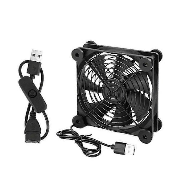 DC5V 120mm USB Køleventilator til Routere Modem Receiver DVR TV