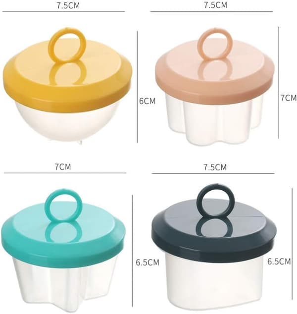 4 Egg Bite Former Stjerne Blomst Hjerte Form Dampet Egg Former Trykkoker Egg Pocher Ring med 1 Silikon Basting Pensel Tilbehør Tilfeldig Farge