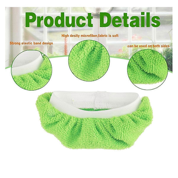 8 stk. mikrofiber dampmoppeklude genopfyldninger til dampudskiftning til spraymoppe