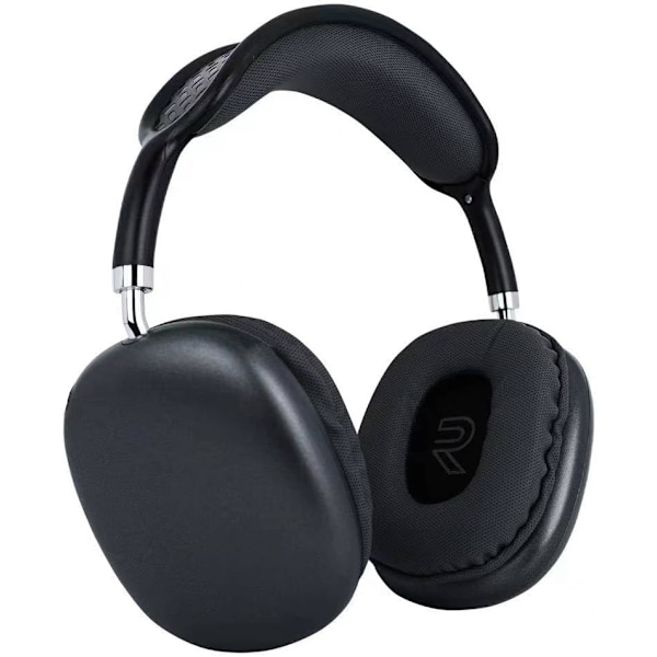 Trådløse Bluetooth-hodetelefoner, justerbart hodebånd, HiFi-stereolyd, innebygd mikrofon, Bluetooth 5.0, lang spilletid (svart)