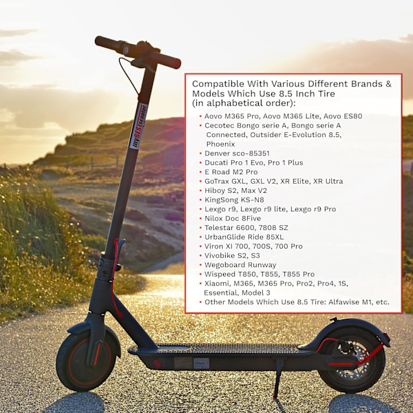 Solid Dæk til Xiaomi M365 1S Essential Pro 2 Model 3 El-Scooter, 8,5 tommer Fladfrit Dæk Udskiftningshjul Punkteringssikkert Honningkage