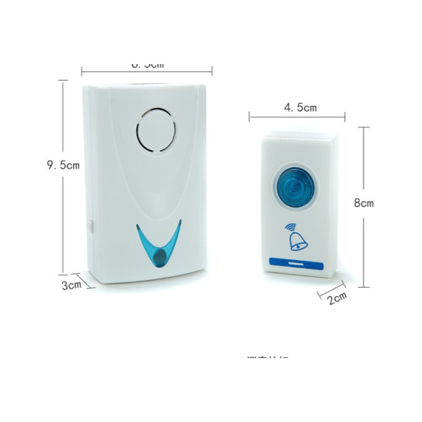 Wireless Doorbell 32 UK Wall Doorbells Range 100m