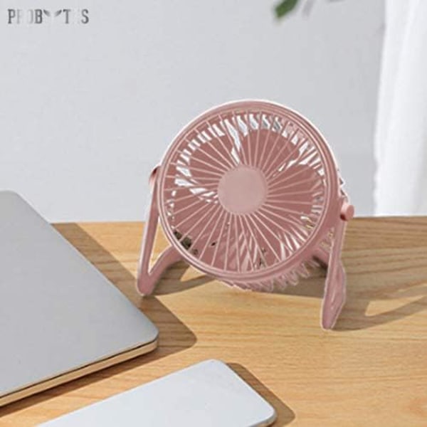 USB bordsfläkt - arbetsrum, kontorsbord, nattduksbord, elegant 360° vertikal svängbar design, tyst borstlös motor, Summer Essential-fläkt（Rosa） Pink