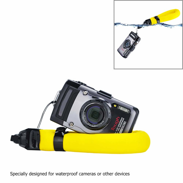 Kamera kelluva rannehihna Olympus TG-6 TG-5 TG-4,Canon D30 D20, Nikon W300 W150 W100, Gopro HERO 11 10 9 8 & matkapuhelin (oranssi ja keltainen) Yellow,Orange