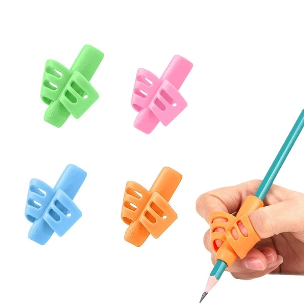 Pakke med 8 Silikone blyantgreb Skriveblyantholder Pen Skrivehjælpegreb Trekantet skrivehjælpegummi til førskolebørn Voksne Særlige behov