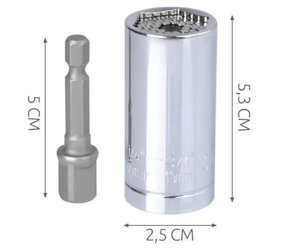 Multisokkel / Universalhylse - 7-19mm