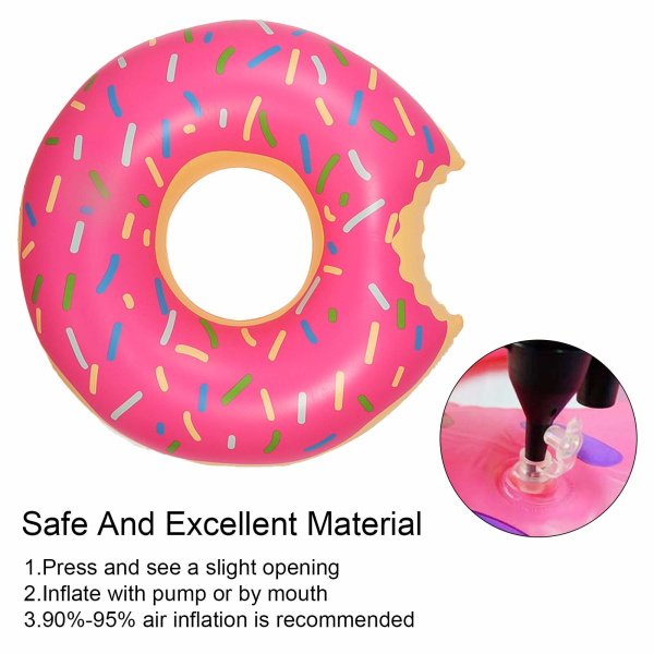 Simring Vuxen Simring Donut Uppblåsbar Simring 120 cm Stora Sommar Vattenleksaker Strandleksak