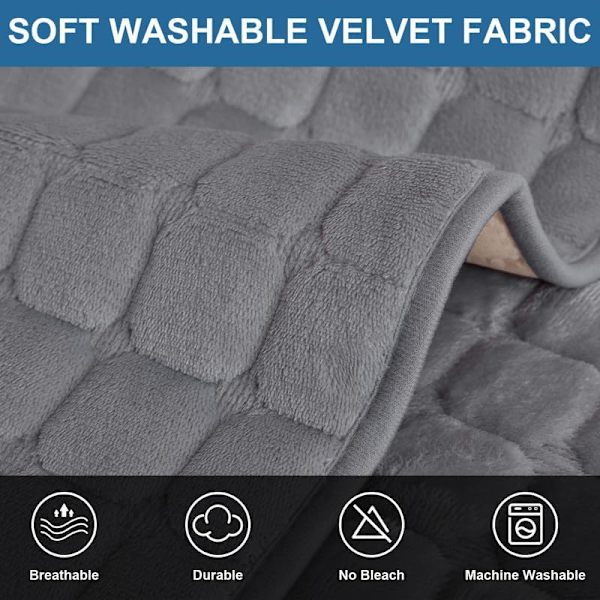 Vaskbare Flannel Sofabetræk, Nye Sofahyndebetræk, L-formet Sofabetræk (Grå,70x70cm) Gray