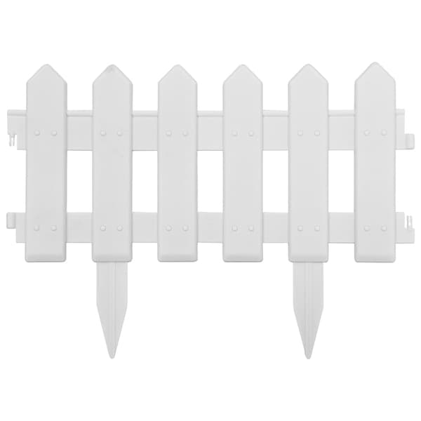 vidaXL Rabatkant 25 stk. hvid 10 m PP white Vit