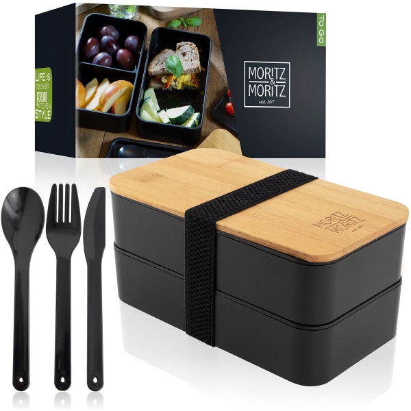 Bento Box Japanese - Perfekt matlåda för vuxna och barn - Lunchlåda med fack - Perfekt för arbete, skola och på språng