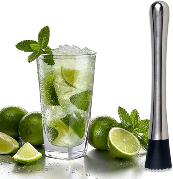 Rustfritt stål cocktail muddler, sitron kjegle knust is hammer